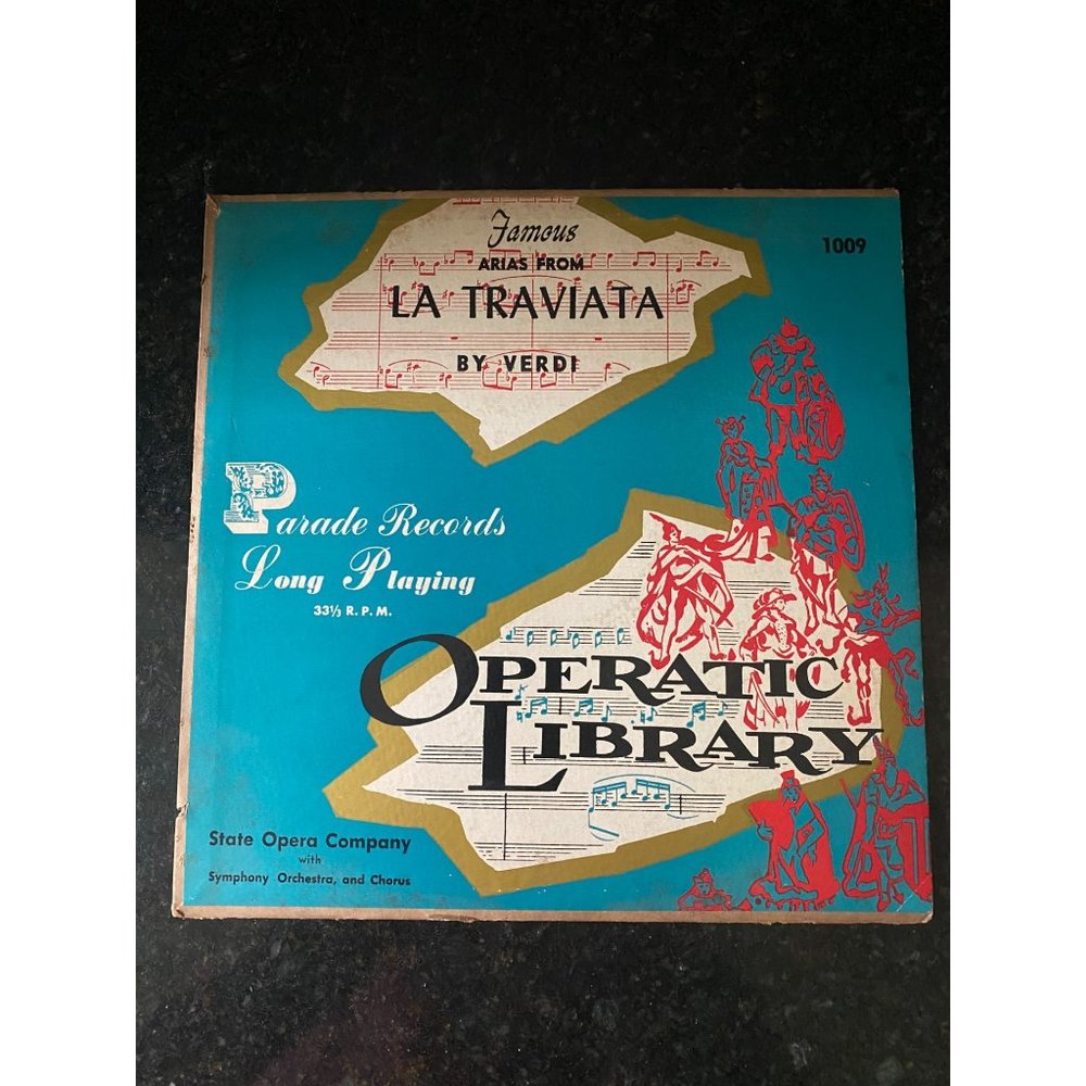 Arias From La Traviata by Verdi, Long Playing 33.3 RPM, Parade Records